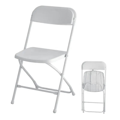 81*42*39cm Schwerlastventilator Rücken Weißer Kunststoff Klappstuhl für Werkstattanwendungen