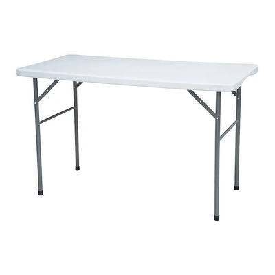 122*61*74cm weißer Plastikklapptisch mit verstellbarer Höhe für ein Picknick im Freien