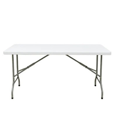 Klappbarer weißer Picknicktisch, ideal zum Campen im Freien, Wandern und Reisen 152*76*74cm