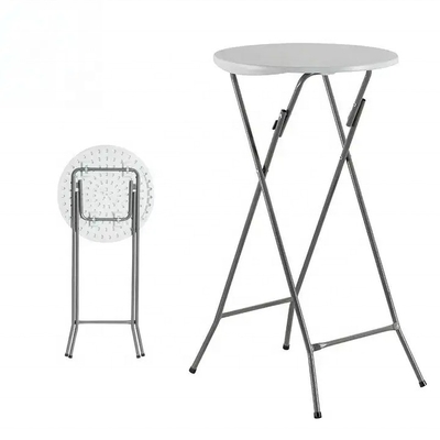 Postverpackung 60cm Runder weißer Kunststoff Mini Bar Esstisch mit individueller Farbe