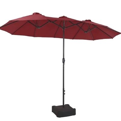 Hotel-Coffee Shop Garten Terrasse Regenschirm mit manueller Steuerung und Eisen-Stahlrahmen